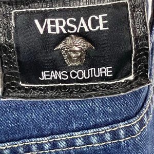 VERSACE JEANS COUTURE, MEN'S 33 BLUE DENIM JEANS